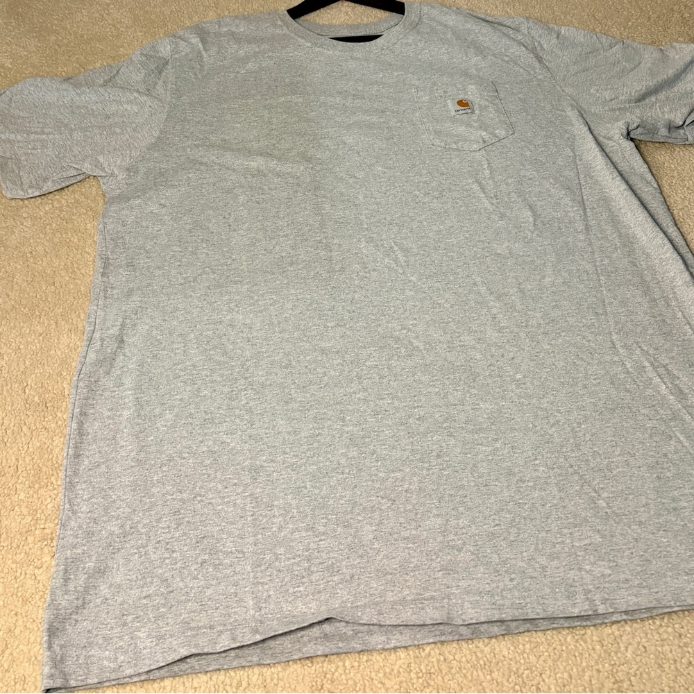 Carhartt Light Gray Men's Short Sleeve Tee - Size 3XL Tall